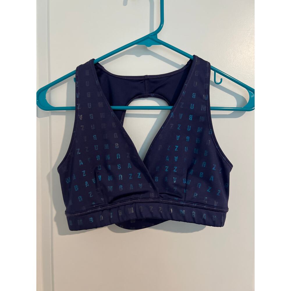 Zumba Glam Open Back Bra – Size M